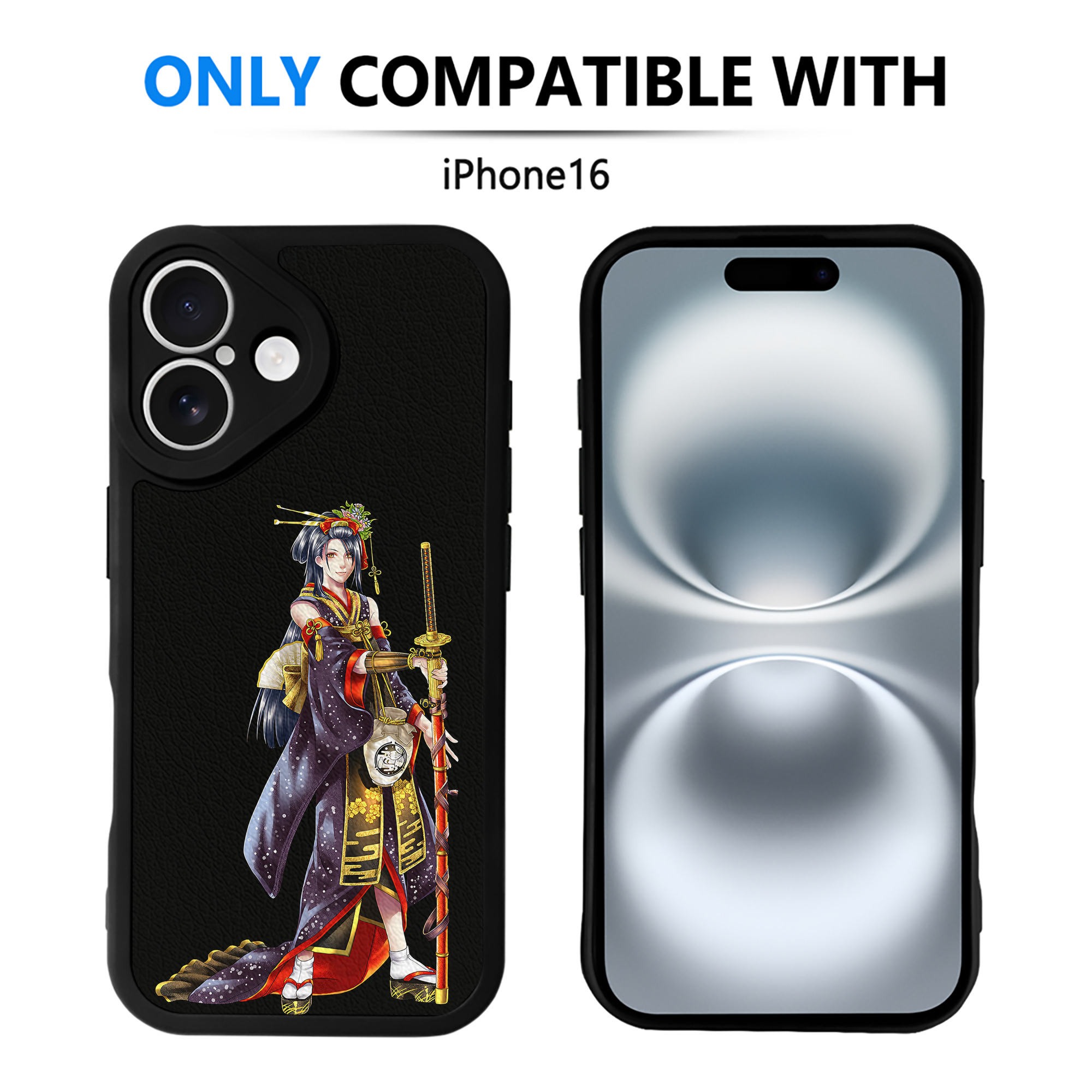 （画像用） 刀剣乱舞 Touken Ranbu 【iPhone 16シリーズ対応】シリコンスマホケース（レザー調） 材質：シリコン